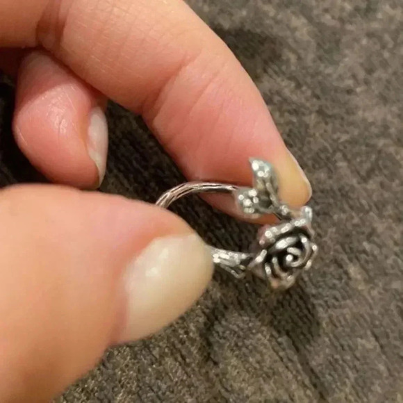 925 Stamp Rings for Women Trendy Elegant Vintage Make Old Simple Flowers - Picture 6 of 6